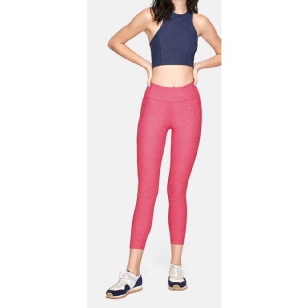 Outdoor Voices 3/4 Flamingo Compression Leggings
